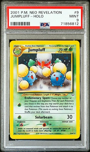 Pokemon Jumpluff 09/64 PSA 9 Neo Revelation 2001 Unlimited English LOW POP Swirl