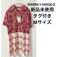 Marni Uniqlo Floral Shirt Dress With Tag M Pink