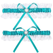 Bridal Garters For Bride White Lace Women Wedding Bridal Garter Belt Set Leg ...