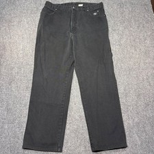 Harley Davidson Mens Relaxed Fit Jeans Black Denim Made in USA 36x30 Vintage