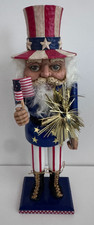 Vintage 12 in Uncle Sam Nutcracker Flag Spark...
