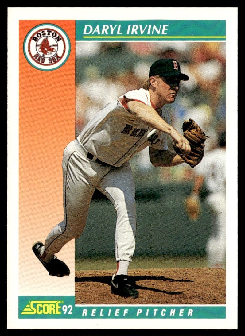 1992 Score Daryl Irvine Boston Red Sox #726
