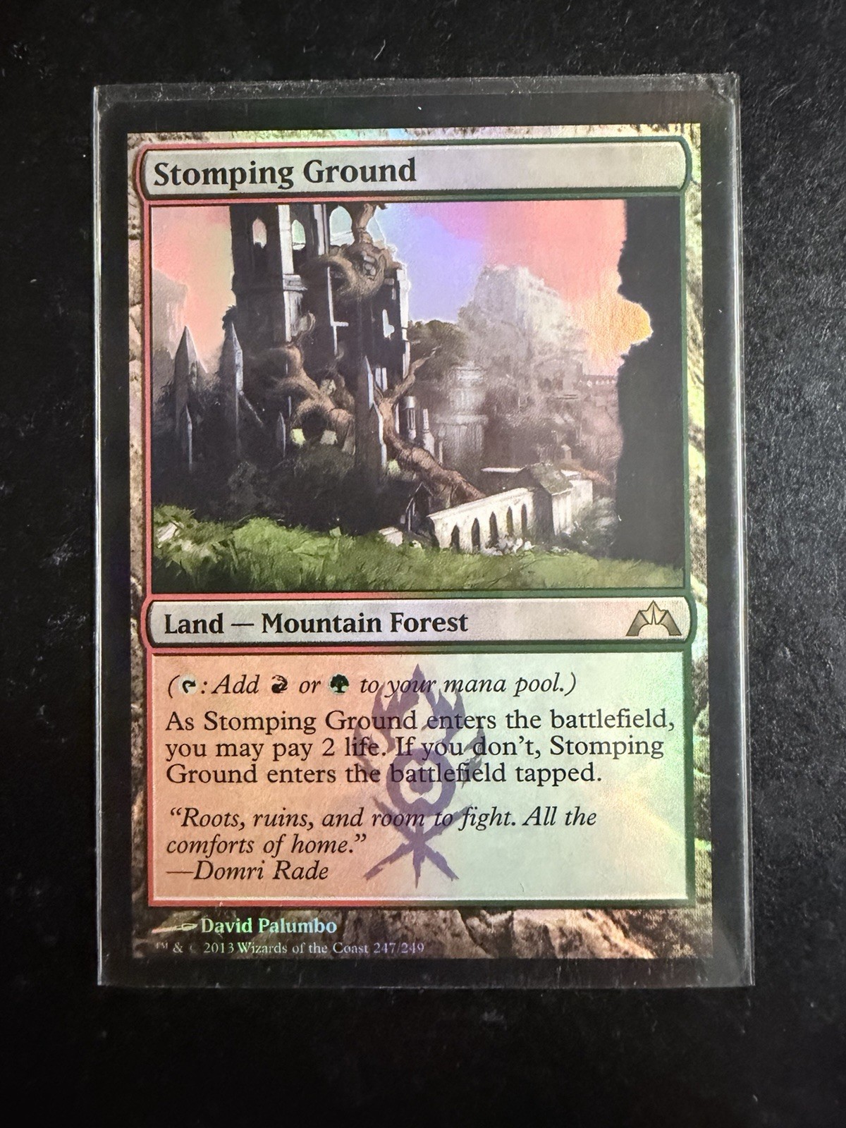 1x Stomping Ground Mtg Gatecrash Foil LP