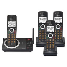 AT T 4 Handset CL82419 Cordless Phone Answering System - Black