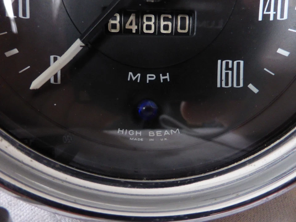 Tachometer mit Anzeige MPH und km - 60er/70er, u.a. Jensen CV8, Interceptor, FF - Bild 2 von 4