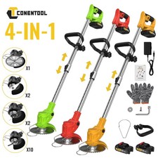 21V Cordless Strimmer Weed Brush Cutter Telescopic Handle 2 Battery & Charger UK