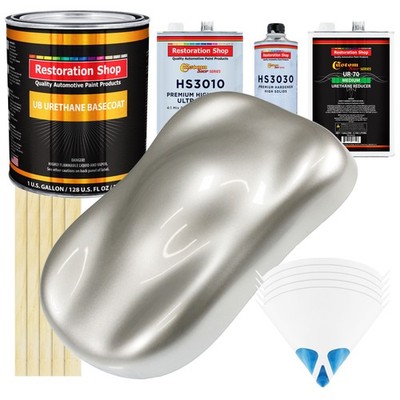 Sterling Silver Metallic Premium Gallon Kit URETHANE BASECOAT Car Auto Paint Kit