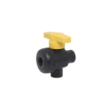 Tecomec Polypropylene 3-Way Ball Valve, 2" NPT
