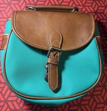 Vintage ESPRIT Crossbody Bag Green Leather Tr...