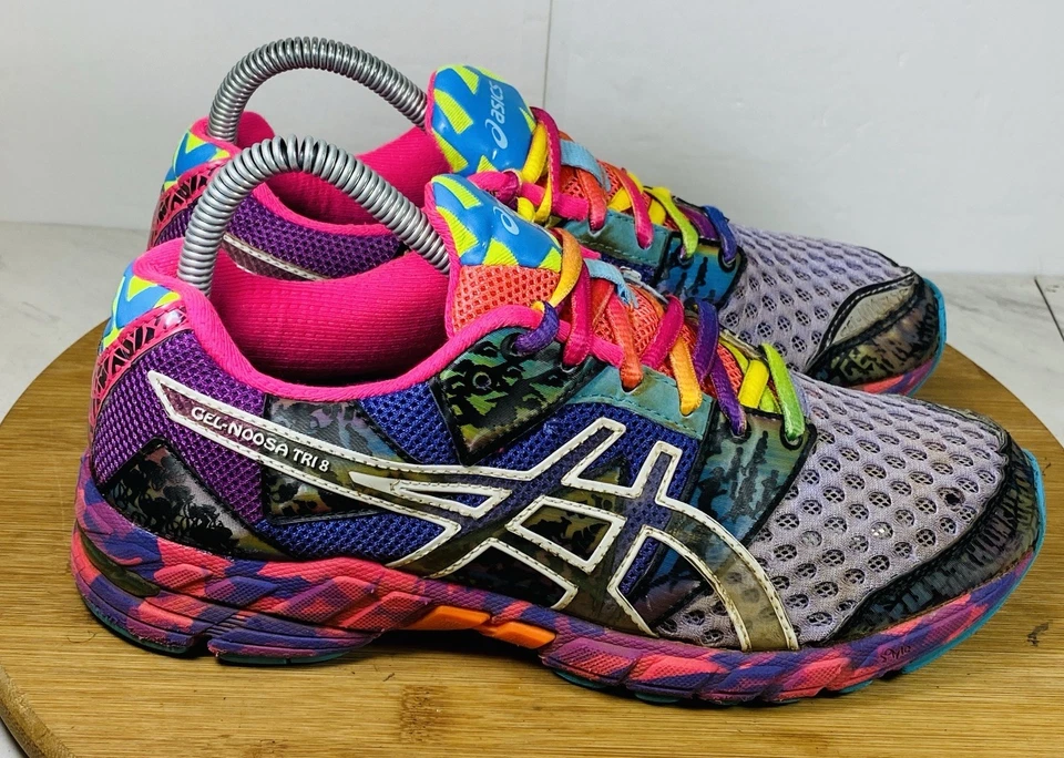 Zapato para correr Asics Gel-Noosa Tri 8 para mujer talla 7 púrpura rosa T356N triatlón VER FOTO Foto 3 de 4