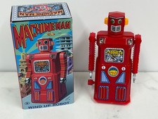 Vintage Masudaya Machine Man Wind Up Robot Toy Retro New In Box 4.75" NOS
