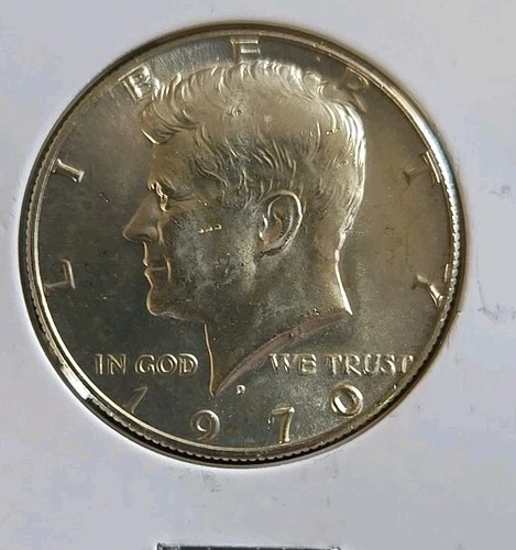 1970-D Kennedy Half Dollar 40% Silver KEY DATE Unc (1 coin)