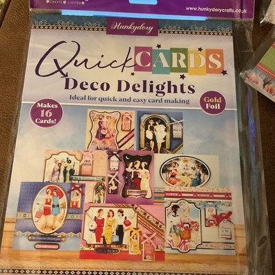 Hunkydory Quick Cards Deco Delights A5 Card Making Set Gold Foil DECM101