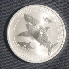 2014 Great White Shark Australia 1/2 oz .999 50 Cents Silver Coin  Lot 090919