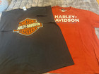 Harley Davidson T Shirt 2 Piece Set 2XL Vintage Black Orange Melbourne Dealer