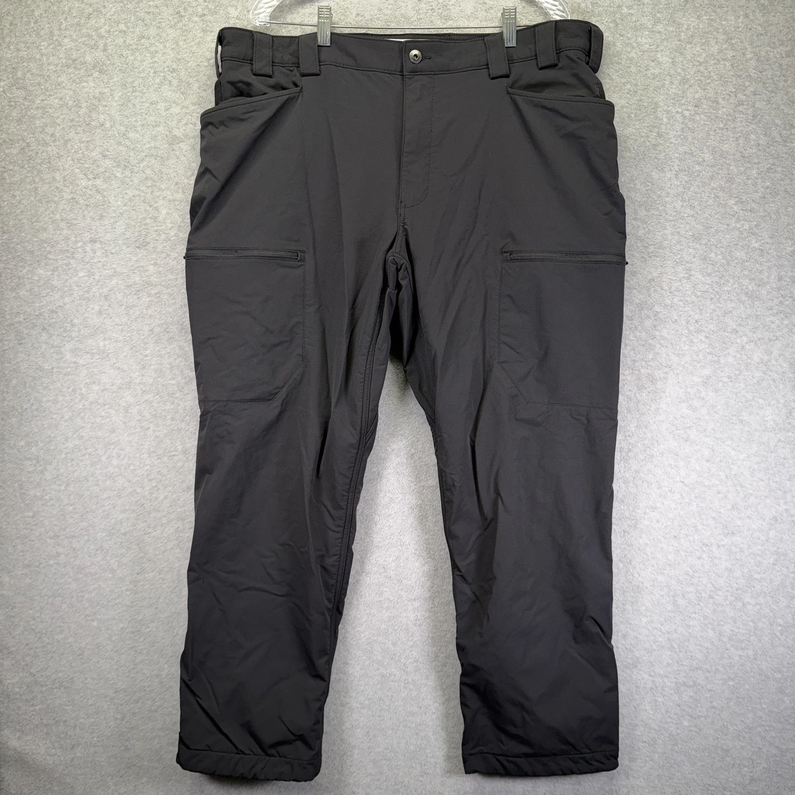 Duluth Trading Co Pants Mens 40x30 Black Flexpedition Cargo Fleece Lined Hiking