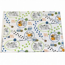Cat Quilting Fabric Tara Reed Cotton 1.7 Yards 45 Wide Kitty Print OOP