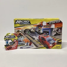 Micro Chargers Electronic Micro Racing Cars PIT STOP TRACK & Quick Charge Cars