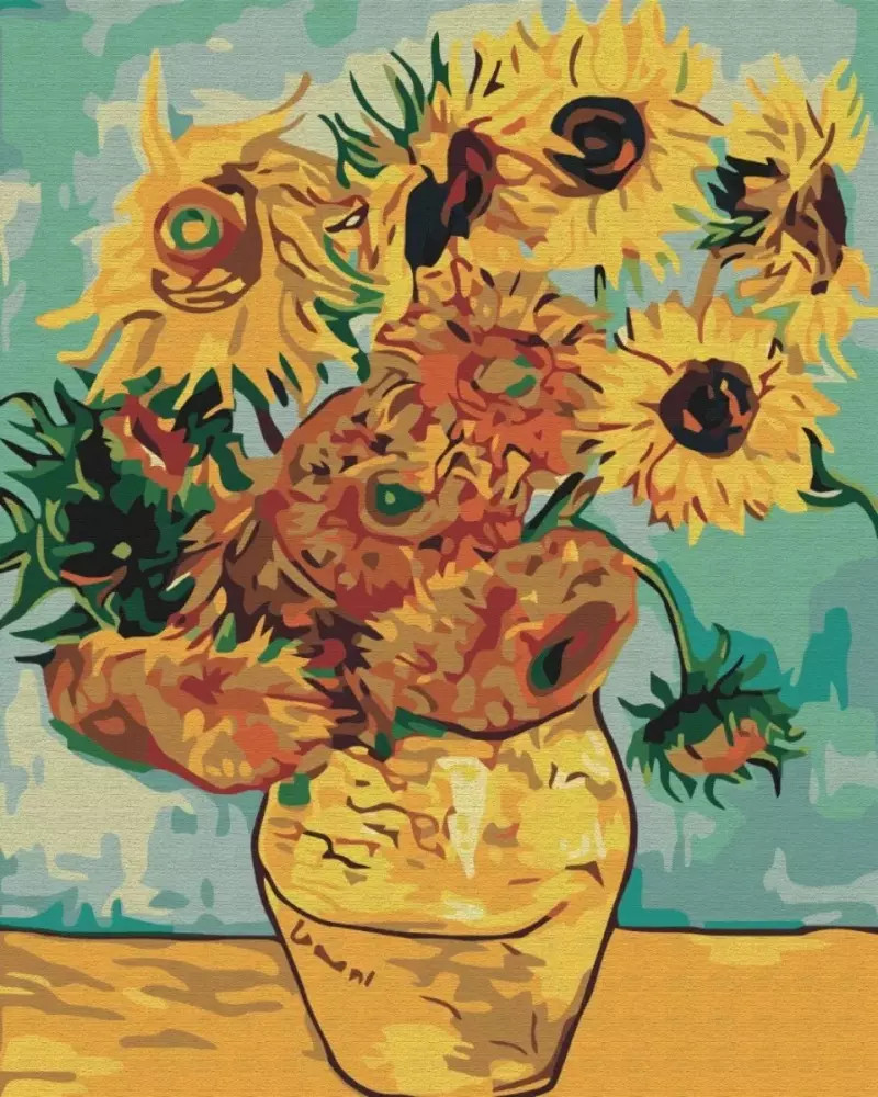 5901498134787 Malowanie po numerach, Soneczniki Van Gogh 40x50 cm Brushme