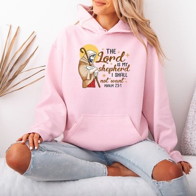 Der Herr ist mein Hirte Ich will nicht Psalm 23:1 Christentum Damen Hoodie