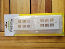 100 pack- 6 Port Wall Plate Keystone RJ45 Cat6 Cat5e Insert Jack White