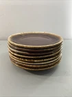 Vintage Platzgraff  Brown Drip Glaze Desset Plate Made in USA 7.25” Round