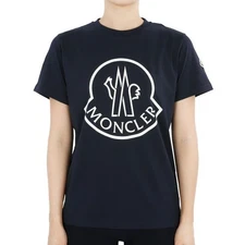Moncler Kids Lettering Logo Patch Short Sleeve (Navy) 8C00005 83907 93998461