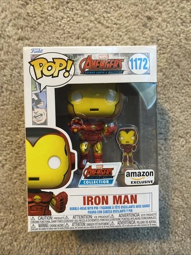 Funko Pop! & Pin: Marvel Iron Man #1172 In Pop Protector. Amazon Exclusive.