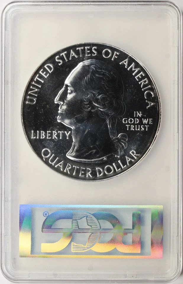 2010 Mount Hood NP ATB 5 oz Silver Quarter 25c PCGS Gem BU First Strike - Image 2 of 4