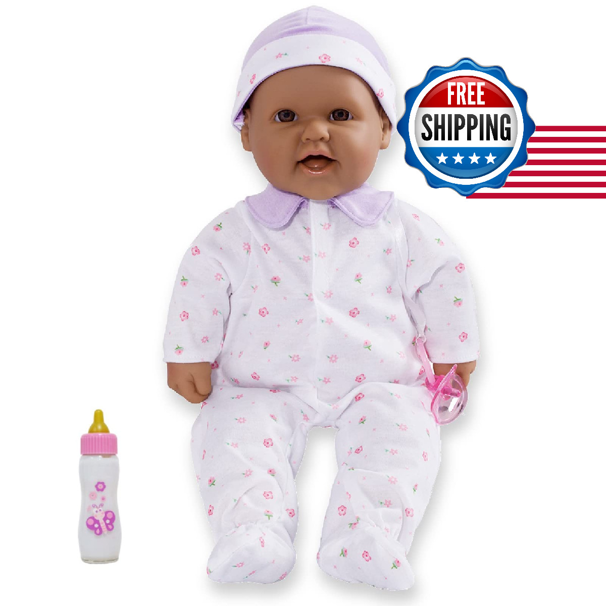 JC Toys Hispanic 16-inch Medium Soft Body Baby Doll La Baby 