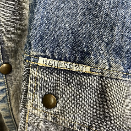 Vintage 80s GUESS Georges Marciano Denim Jacket Size Small Back To The Future - Picture 2 of 9