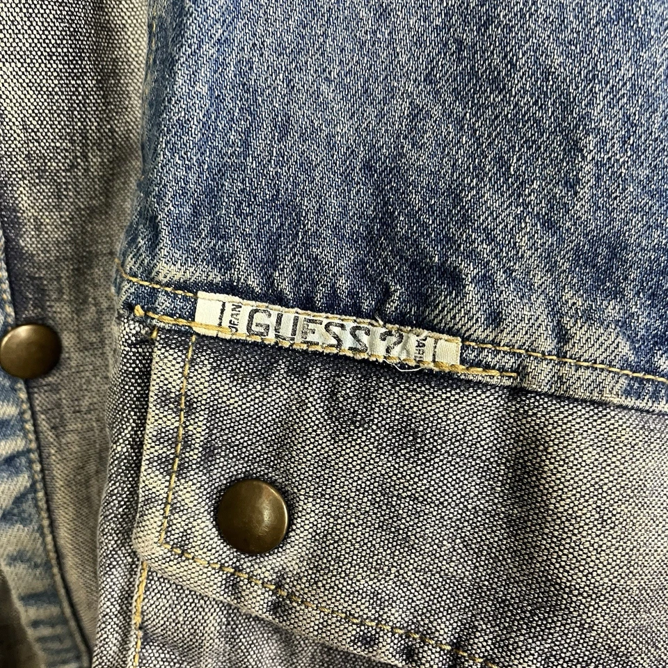 Chaqueta Denim Vintage Años 80 GUESS Georges Marciano Talla Pequeña Regreso al Futuro Foto 2 de 4