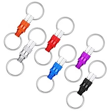  6 Pack Quick Release Keychain Detachable Key Ring Pull Apart Coupler 