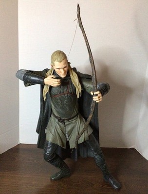 NECA Lord of the Rings LEGOLAS 20'' Epic Action Figure 2004 Works! Missing Arrows