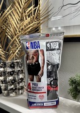 NBA Men  s Active Stretch Moisture Management Boxer Briefs-Size XL New 4 Pack
