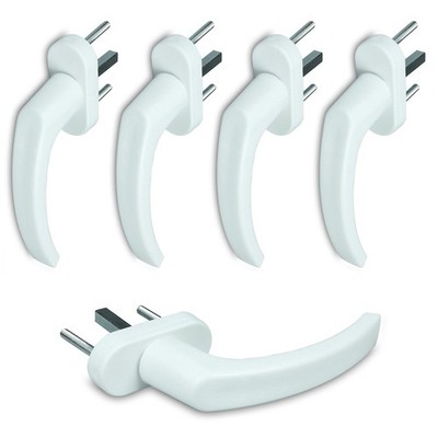 5x Fenstergriff Weiß Set   Universal Kunststoff Fensterolive mit Schrauben