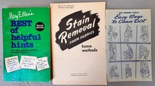 Vintage Stain Removal & Household Cleaning Book Lot 1950s Mid Century