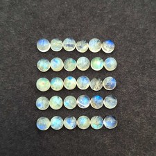 Natural Rainbow Moonstone Round Cabochon Loose Gemstone Lot 100 Pcs 4 MM