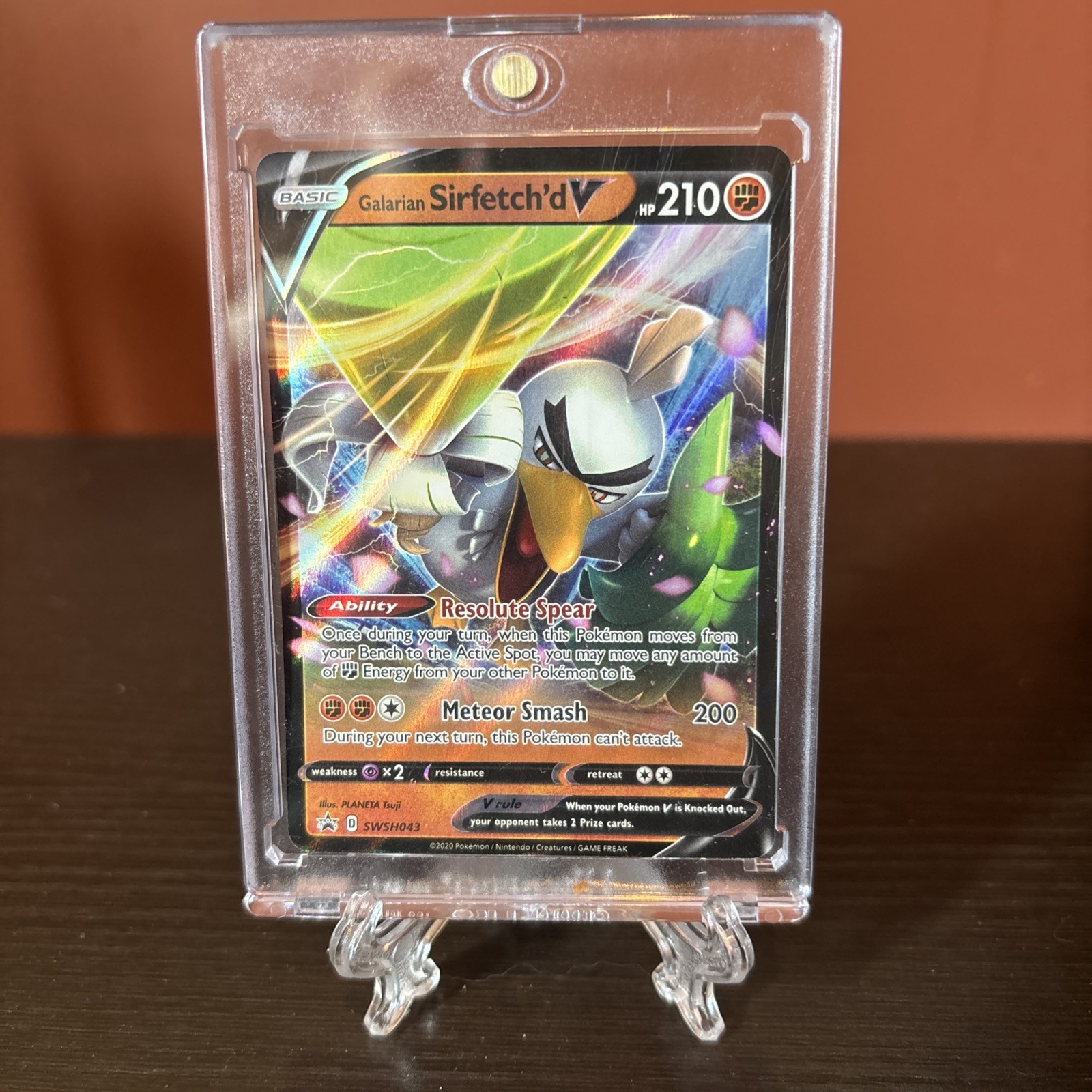 Pokémon Galarian Sirfetch’d V SWSH043 Holo Promo Card NM/MINT