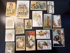 Lot of 17 Antique Advertising Trade Cards Lat...