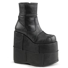 Black KISS Tribute Band Gene Simmons Frankenstein Platform Costume Boots Shoes