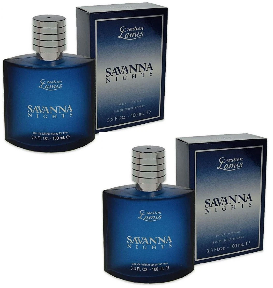 2 x Creation Lamis Savanna Nights Men s Perfume 100ml EDT For him New Fragrance