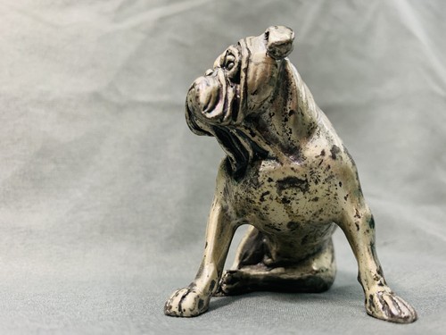 PELTRO ITALY Hand Made Pewter Bulldog Figurine Paperweight - Picture 8 of 11