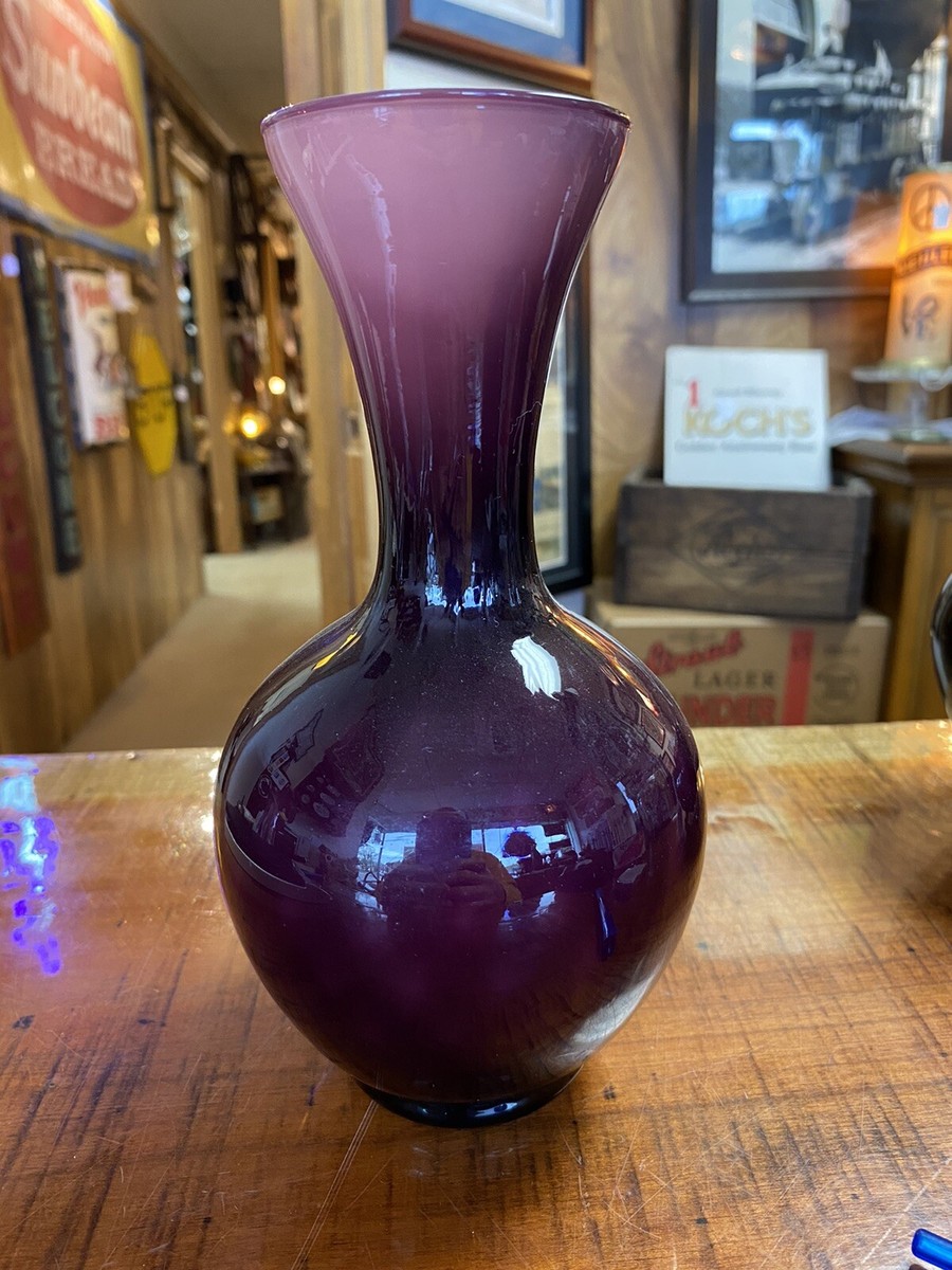工芸品 Murano Glass Vase (Purple) Art Glass Purple-Blue Vase #34 – Boston Mid Century Modern