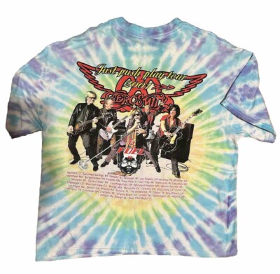 Vintage Aerosmith Just Push Play Band Tour 2001 T Shirt Delta 