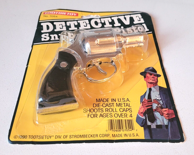 HTF 1990 TootsieToy Cap Gun RARE Detective Snub Nose Pistol Toy 