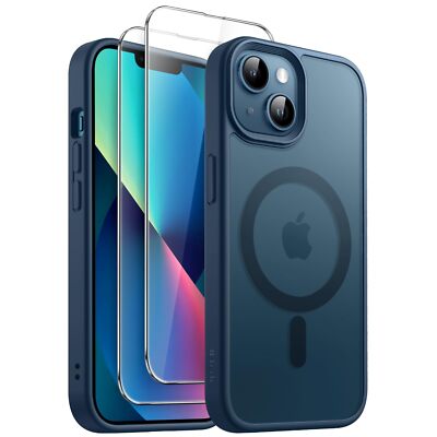JETech 3 in 1 Magnetic Case for iPhone 13 6.1-Inch with 2-Pack Screen Protector
