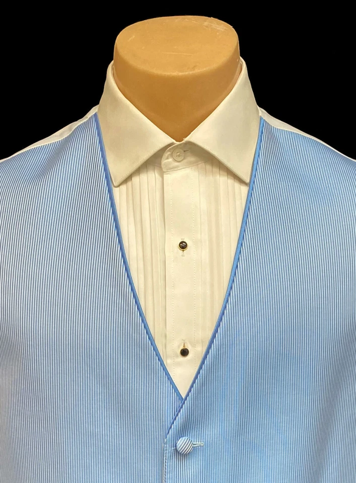 Colete smoking masculino Jean Yves azul cruzeiro formal casamento noivo formatura grande-longo LT - Imagem 2 de 4