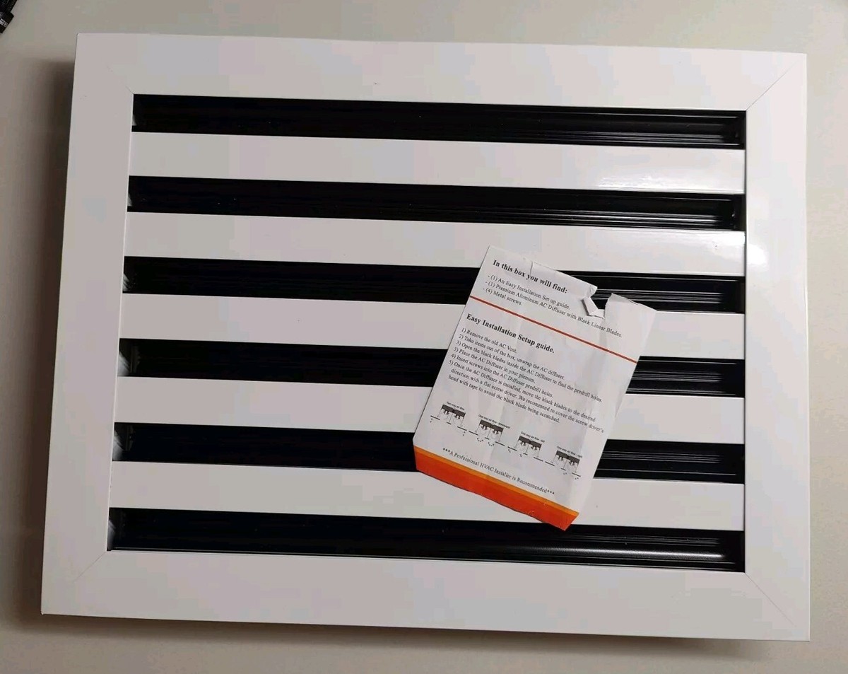 16x12 Modern AC Vent Cover Decorative Standard Linear Slot Diffuser, No  Screws