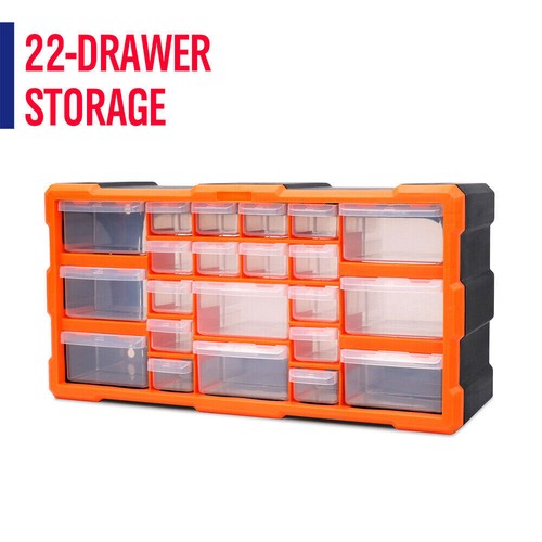 Tool Storage Bin Parts Organizer Drawers Cabinet Box Chest Plastic With Dividers - Picture 9 of 10